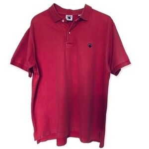 Southern Proper Red Knit Short Sleeve Polo Shirt